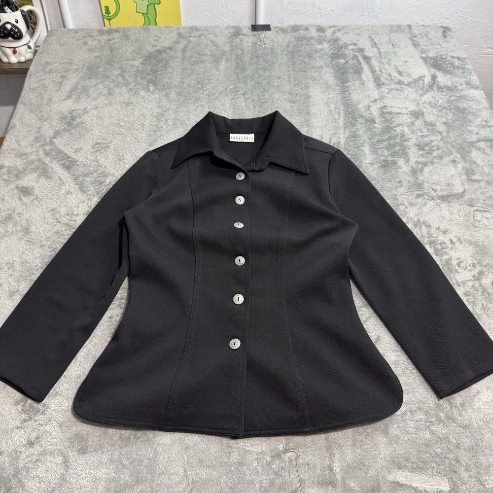 VTG 90s Forever 21 Longsleeve Button Shirt Size S‎ Grunge Goth Whimsy
